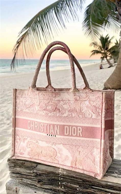 christian dior beach bag pink|authentic christian dior purses.